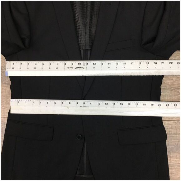 JOHN VARVATOS Mens Blazer Sport Coat Casual Jacket Size 40R Black Wool Suit - Picture 6 of 12